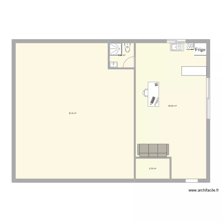 GARAGE 2. Plan de 4 Pièces et 136 m² GARAGE 2. Plan de 4 Pièces et 136 m²