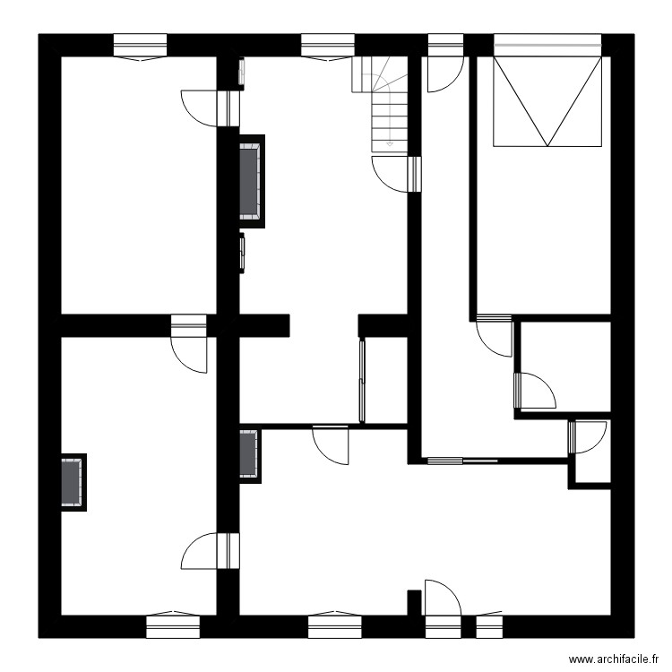 BERNARD Julien. Plan de 18 pièces et 274 m2