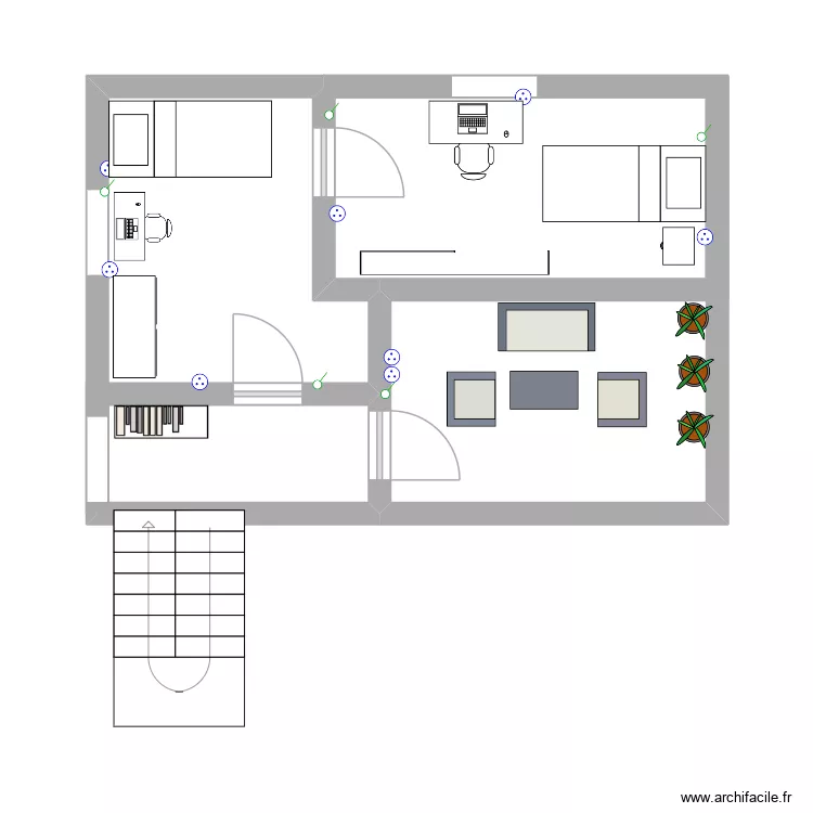 aménagement grenier. Plan de aménagement grenier. Plan de