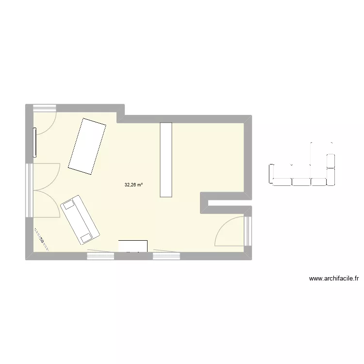 Salon Nymph&eacute;as. Plan de 