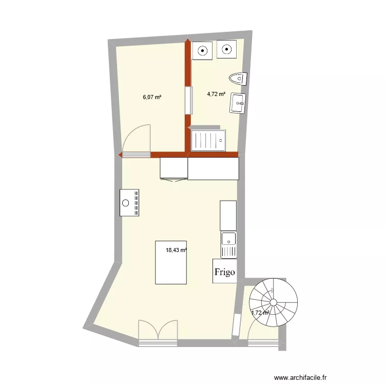 Saussan bas. Plan de 4 et 31 m² Saussan bas. Plan de 4 et 31 m²