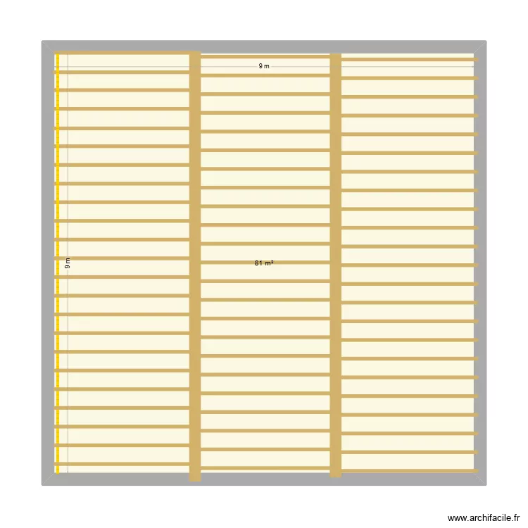 solivage. Plan de 1 et 81 m² solivage. Plan de 1 et 81 m²