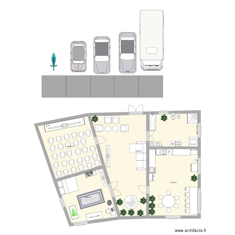 plan paolo maison . Plan de 10 pièces et 276 m2