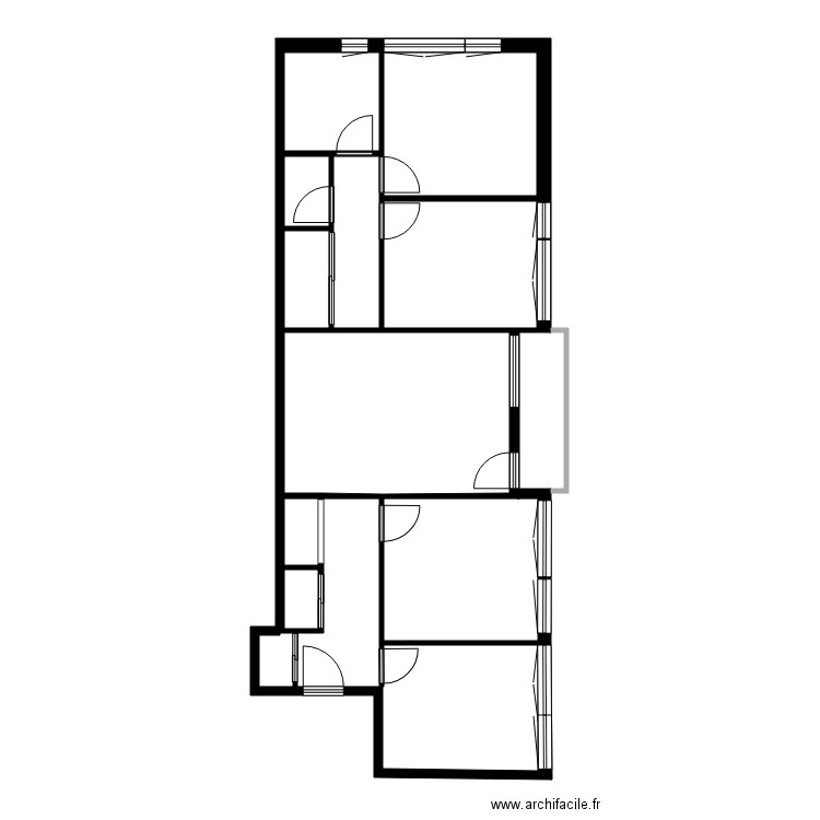 MARTIN Claudie. Plan de 10 pièces et 51 m2