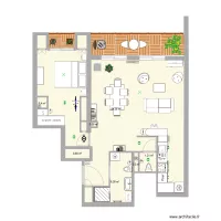 St.Maur V2 avec 1 SDB et cuisine dans ancienne SDB