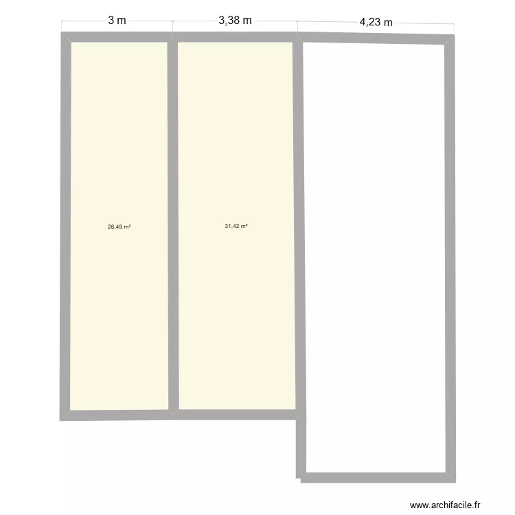 maison adjadj. Plan de 2 et 58 m² maison adjadj. Plan de 2 et 58 m²