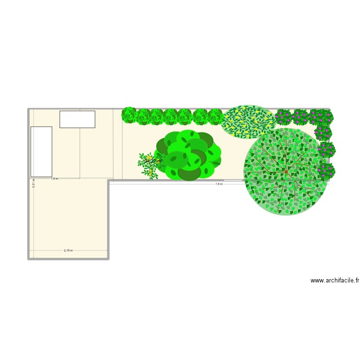 terrasse_2. Plan de 1 pièce et 34 m2