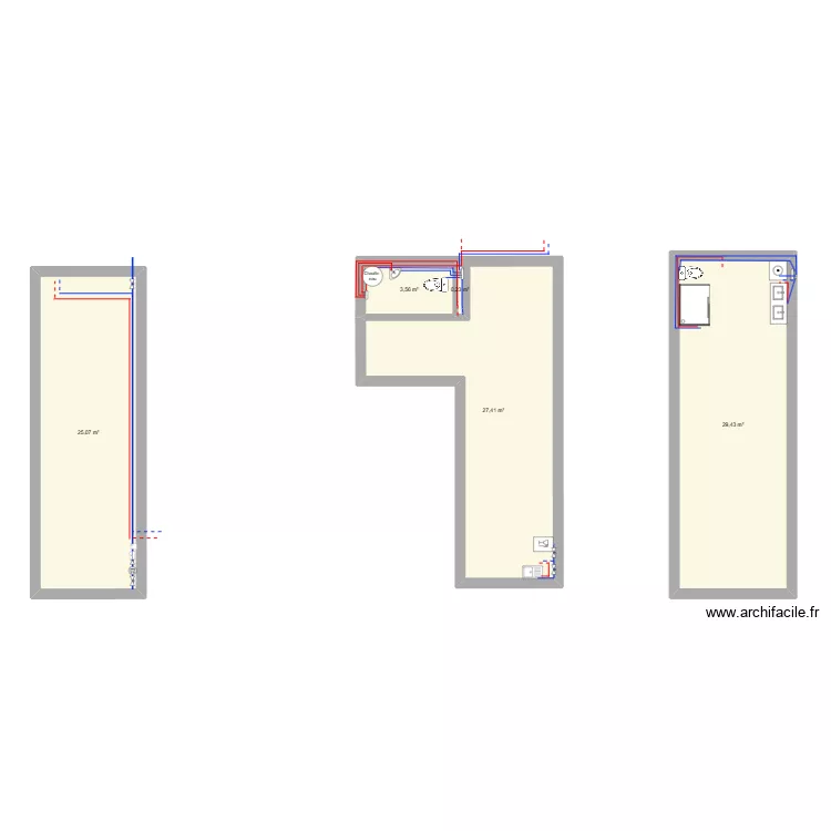 Plomberie 1. Plan de 5 et 86 m² Plomberie 1. Plan de 5 et 86 m²