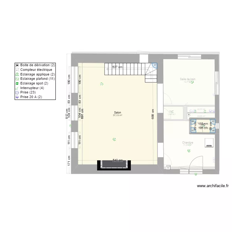 Plan &eacute;lec. Plan de 