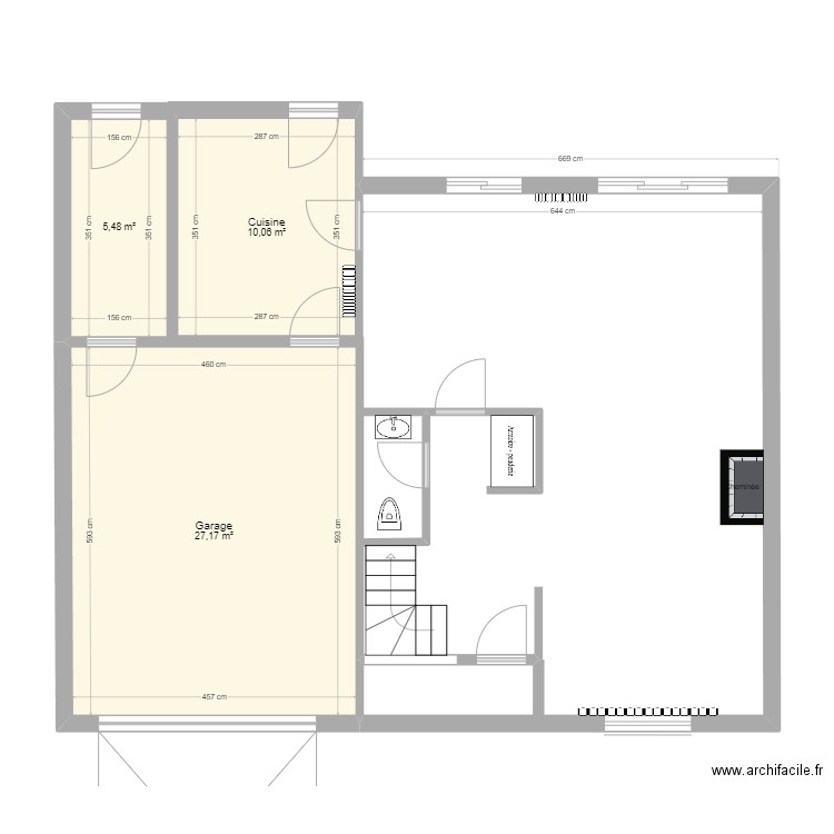 RDC. Plan de 0 pièce et 0 m2