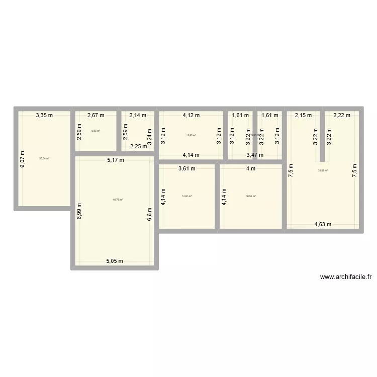 yasin sema. Plan de 8  et 156 m²