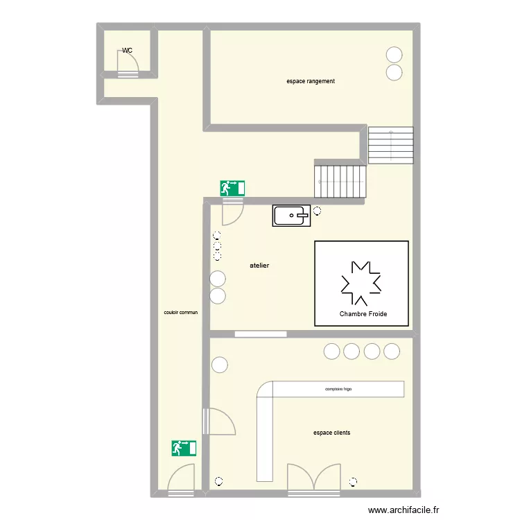 PE 46 Ch&eacute;e de Mons. Plan de 2  et 164 m²