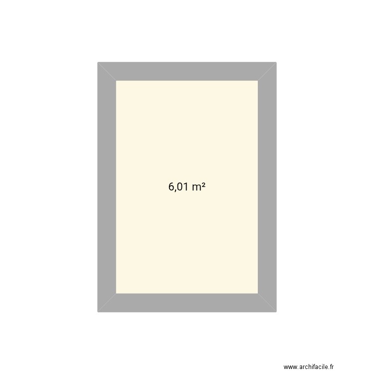 Cellier. Plan de 1 pièce et 6 m2