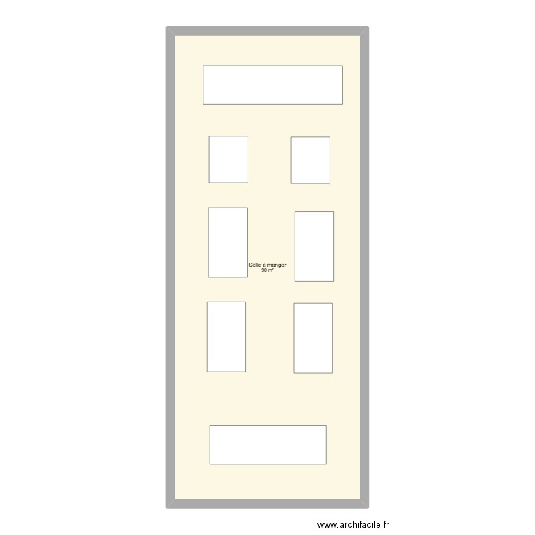 mariage. Plan de 1 pièce et 90 m2