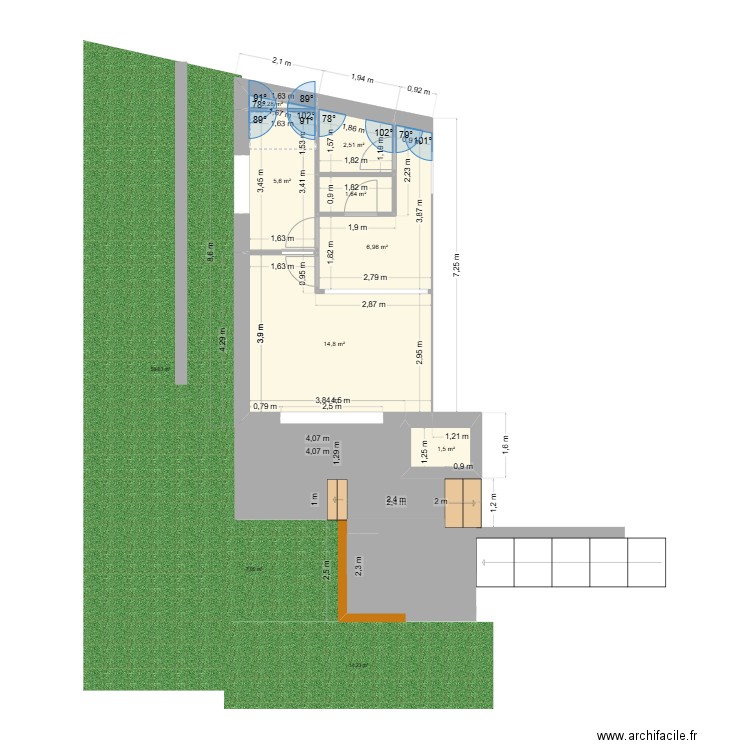 sauzev3. Plan de 7 pièces et 33 m2