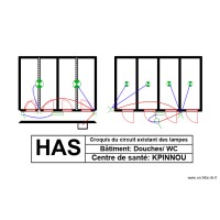 Circuit des lampes Douches / WC KPINNOU