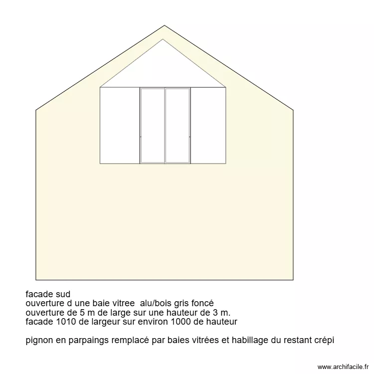 pignon sud briffon. Plan de 