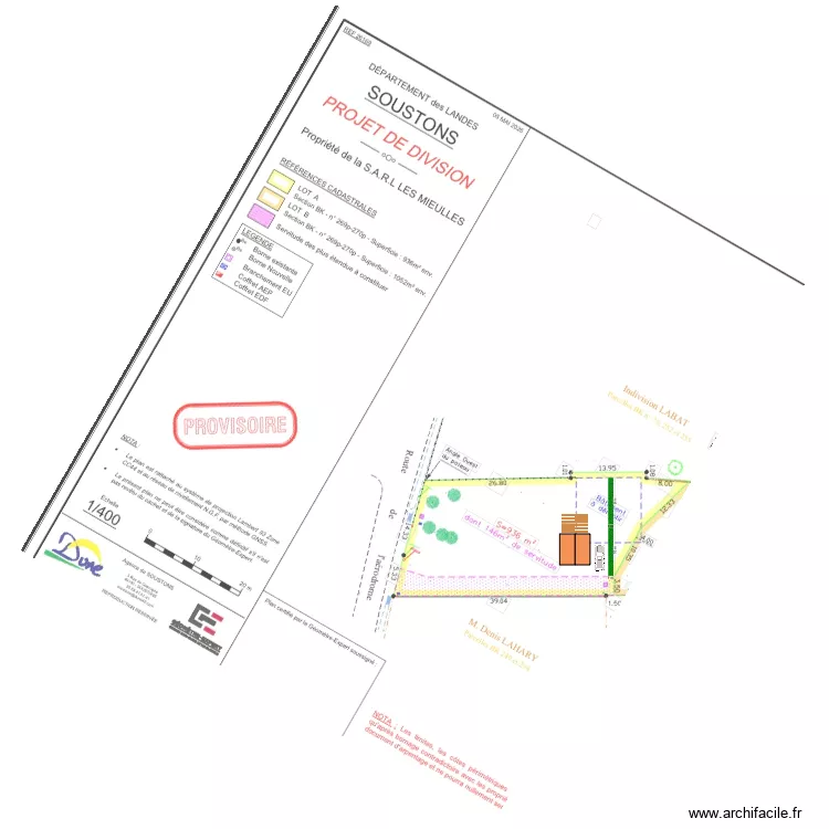 Soustons. Plan de 