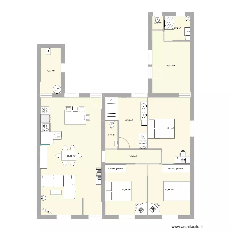 cogn1. Plan de 11  et 105 m²