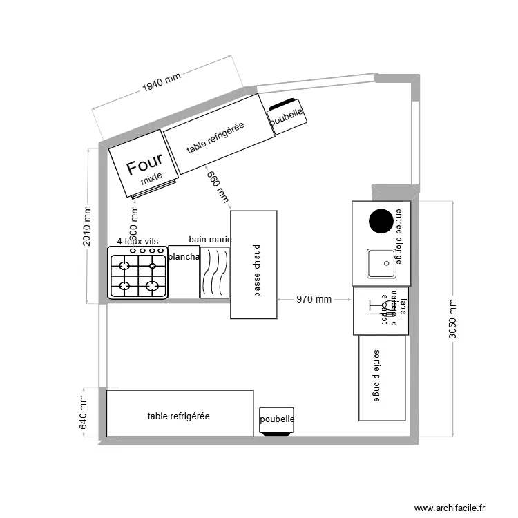 restaurant la roche. Plan de 