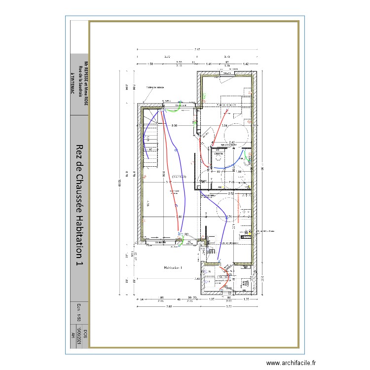 tinteniac rdc 1. Plan de 0 pièce et 0 m2