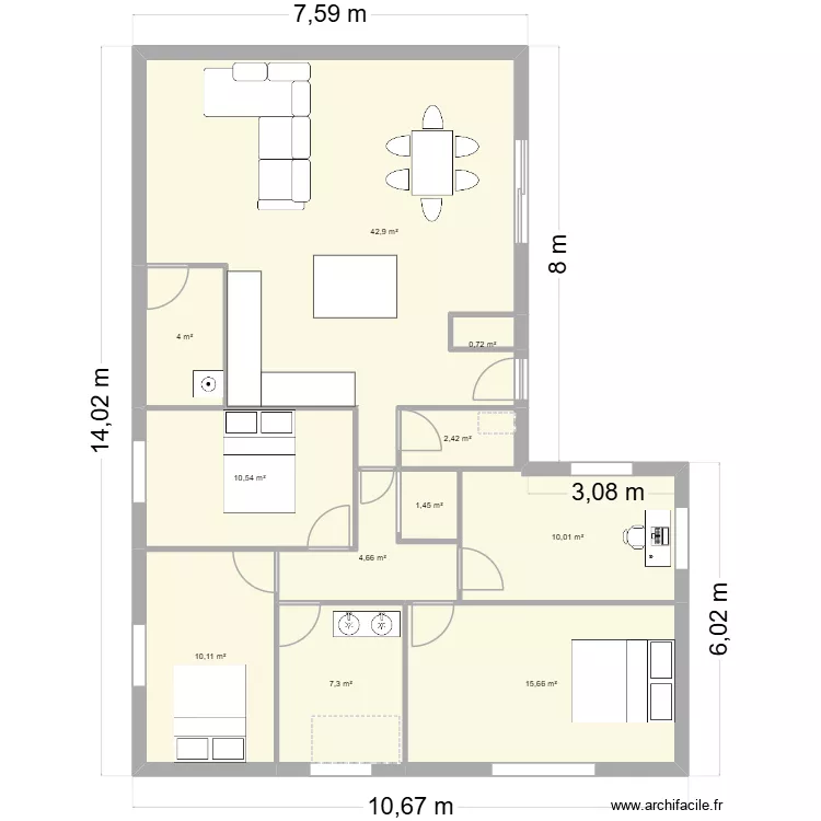 V2V2. Plan de 11 et 110 m² V2V2. Plan de 11 et 110 m²