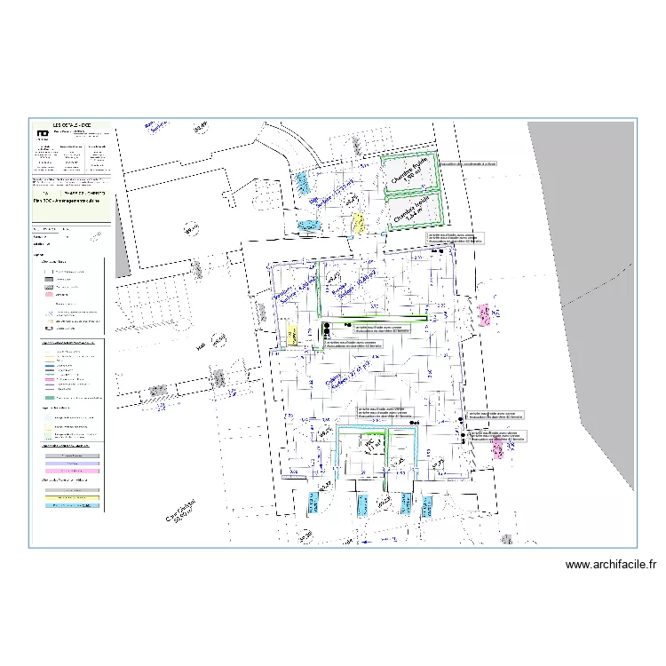 LES OSTALS ARRIVEES ET EVACUATIONS EAUX. Plan de 