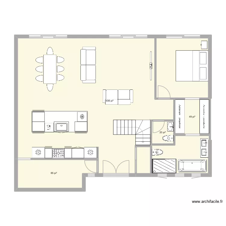 Plan 1. Plan de 4 et 101 m² Plan 1. Plan de 4 et 101 m²