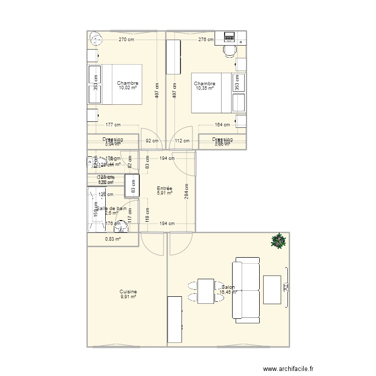 appart. Plan de 0 pièce et 0 m2