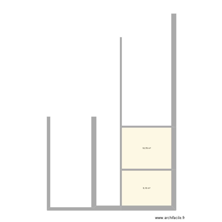 Projet maison 3. Plan de 2 pièces et 20 m2