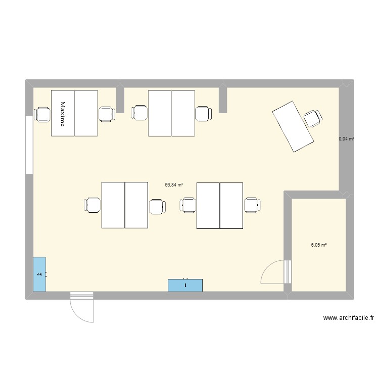 Section médiamatique. Plan de 0 pièce et 0 m2