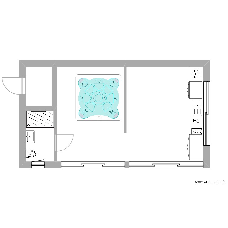 pool house. Plan de 0 pièce et 0 m2