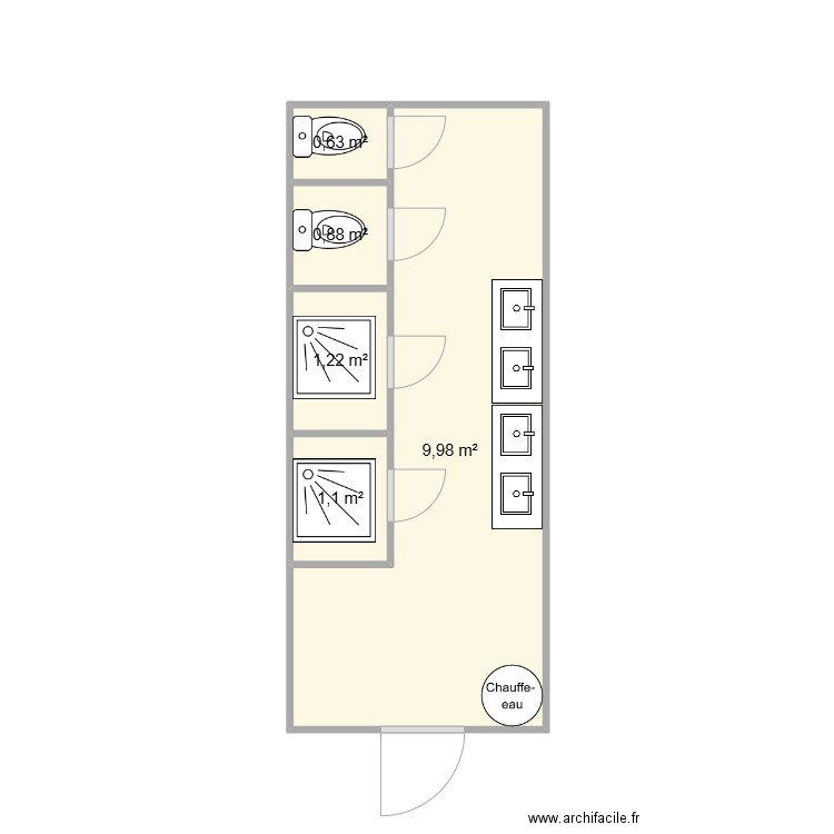 ENF CHANTIER IRIGNY 69450. Plan de 5 pièces et 14 m2