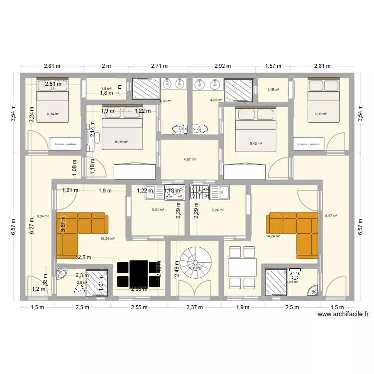 PLANS 1. Plan de 18 Pièces et 124 m² PLANS 1. Plan de 18 Pièces et 124 m²