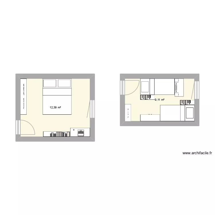 chambres. Plan de 