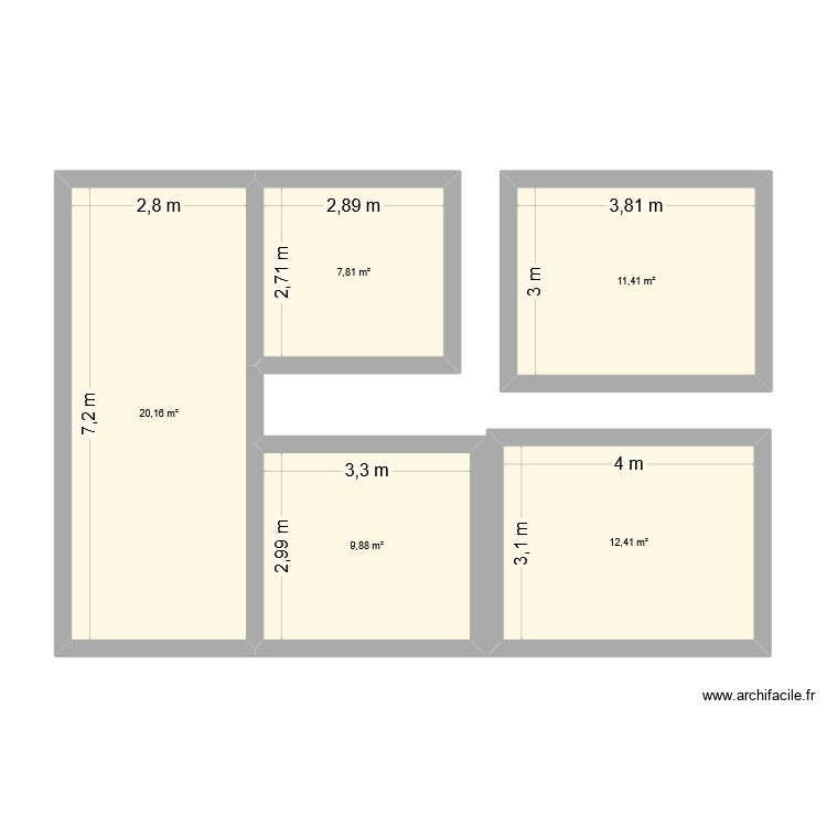 SOUS SOL SURFACE MAISON. Plan de 0 pièce et 0 m2