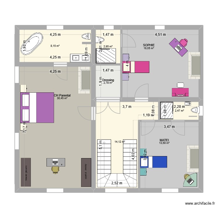 ETAGE. Plan de 0 pièce et 0 m2