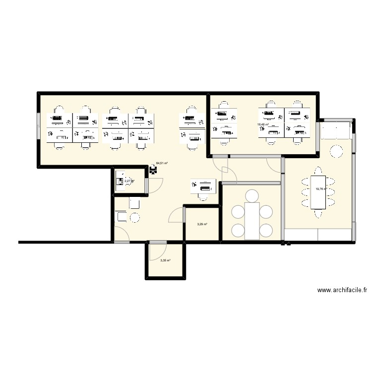 Plan Maroc 2. Plan de 6 pièces et 112 m2