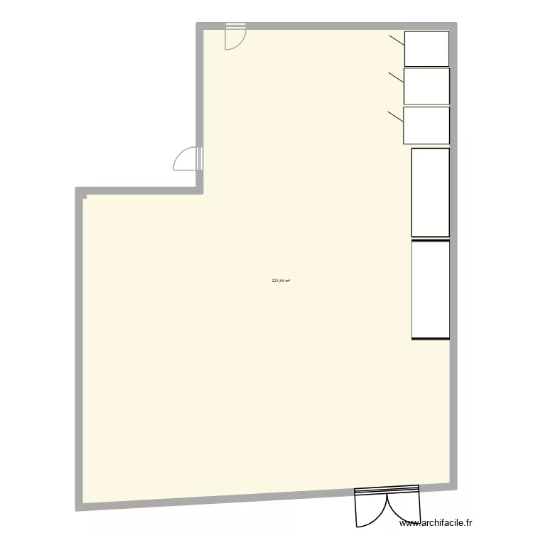 mimizan. Plan de 1  et 227 m²