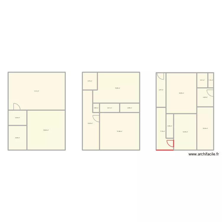 maison la fleche. Plan de 20  et 190 m²