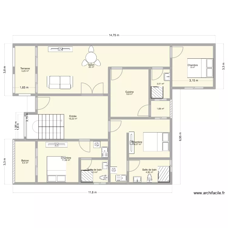 Nomayos BnB. Plan de 