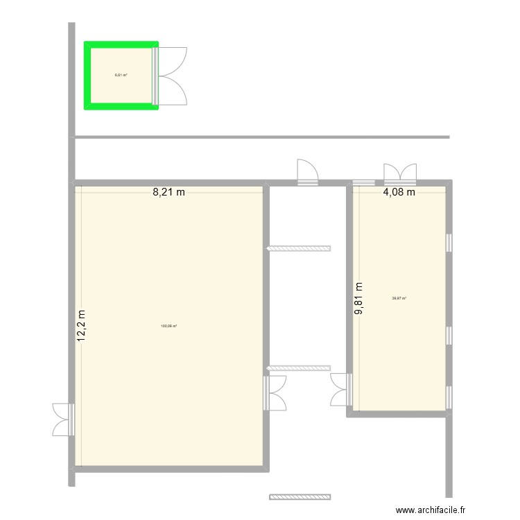 implantation salle membrane du 27 06 25. Plan de 3 pièces et 147 m2