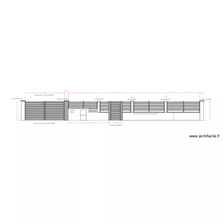 projet  LMB avec cloture. Plan de 
