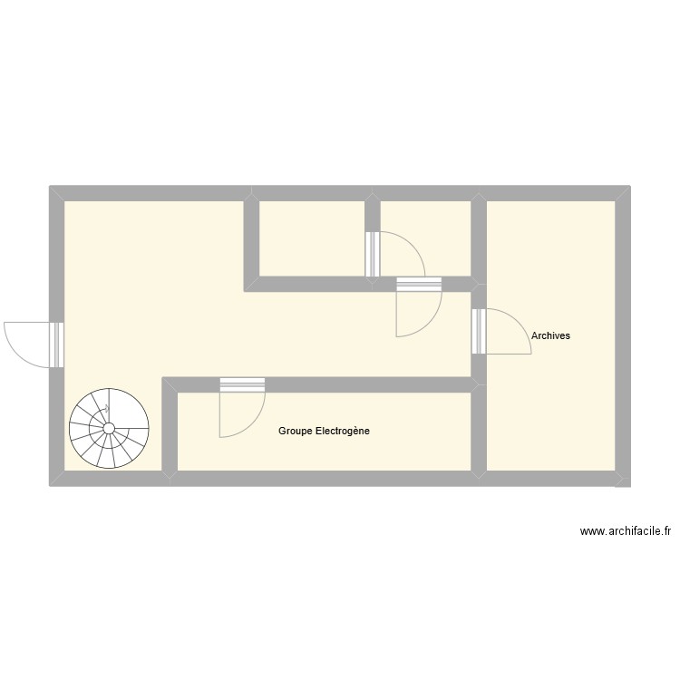 SSBPP. Plan de 5 pièces et 42 m2