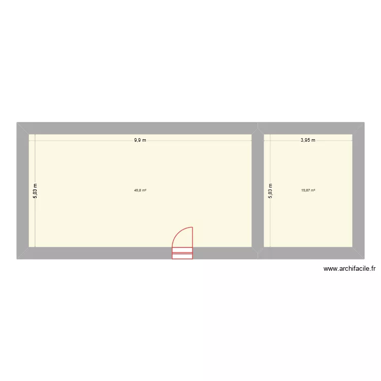 GRIVES. Plan de 2 Pièces et 70 m² GRIVES. Plan de 2 Pièces et 70 m²