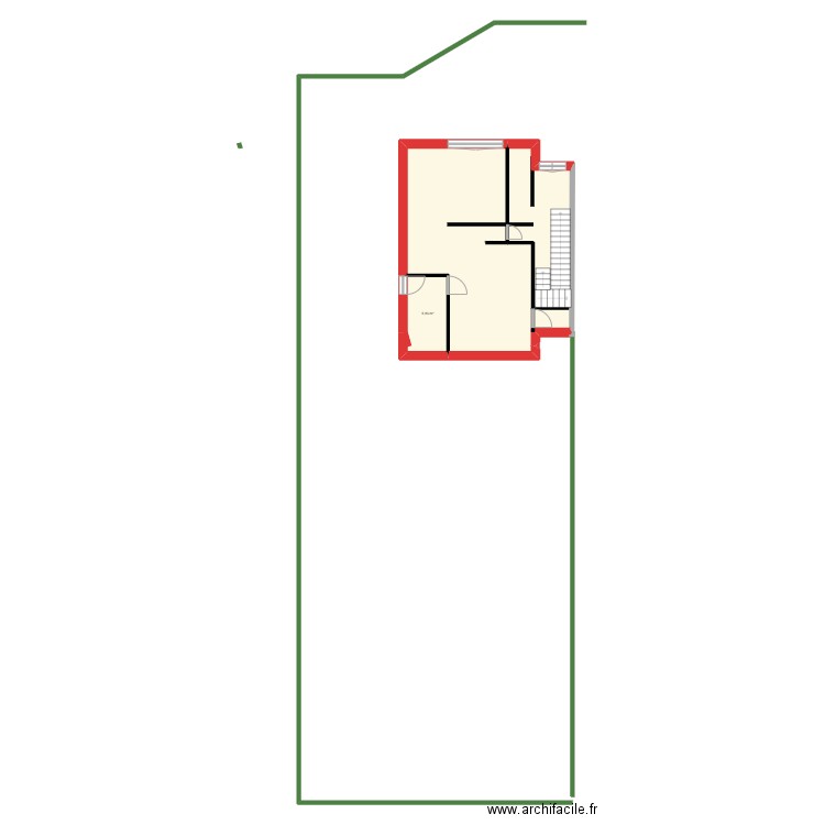 maison. Plan de 2 pièces et 60 m2