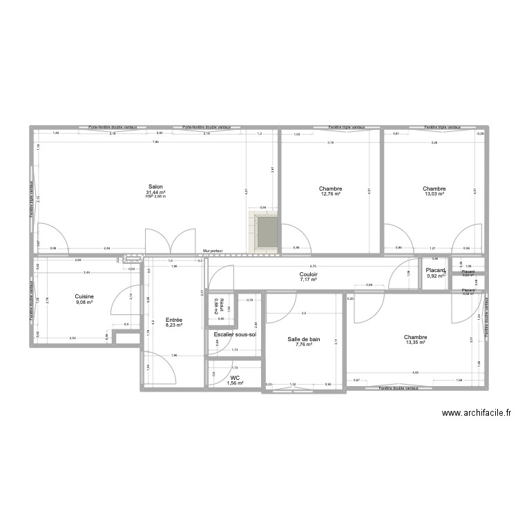 Maison DERMAKU. Plan de 15 pièces et 110 m2