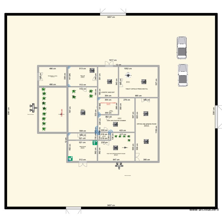 MANUFACTURING PLANT OGM PLANTIBODIES. Plan de 0 pièce et 0 m2