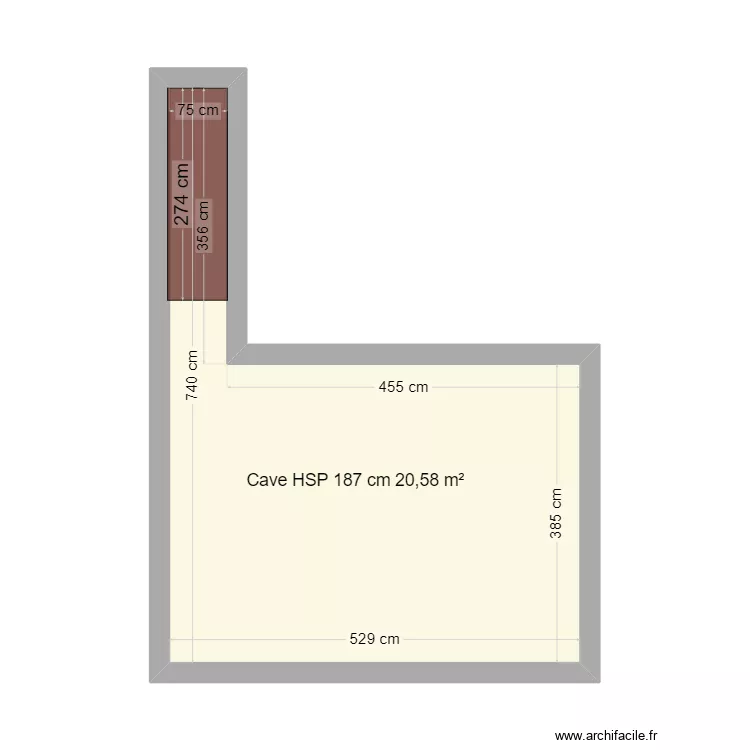 Gauchin CAVE 603 coupe horizontale. Plan de Gauchin CAVE 603 coupe horizontale. Plan de