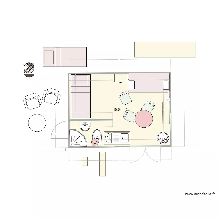 Kerg v ersion sans ext 4. Plan de 1  et 15 m²
